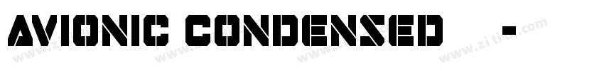 Avionic Condensed 粗体字体转换